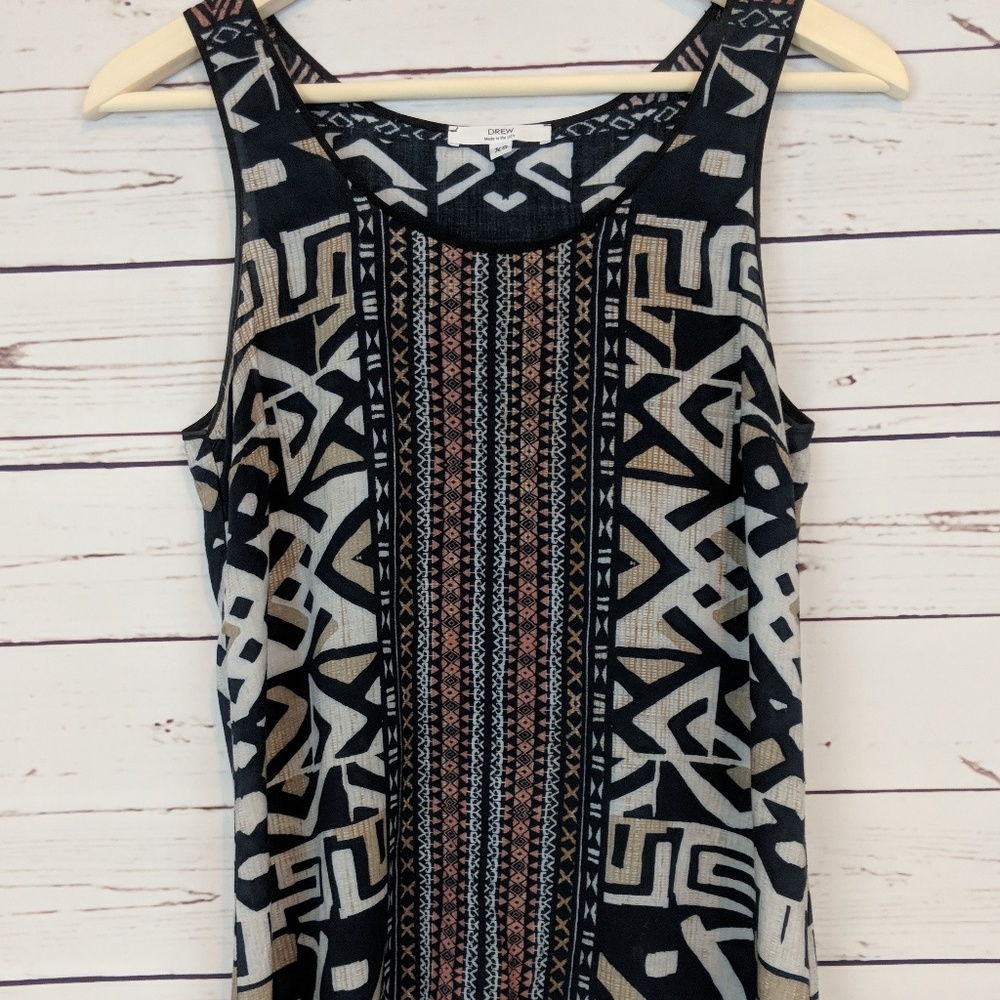 DREW Open Back Aztec Top Size XS
